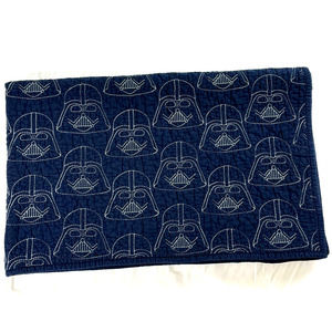 Pottery Barn Kids Star Wars Twin Quilt Darth Vader Reversible Navy Blue White